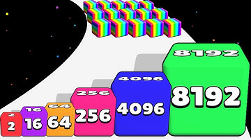 GUN UP 2048 - Reach 256K (Level Up Gun & Chain Cube) Satisfying Mobile Games