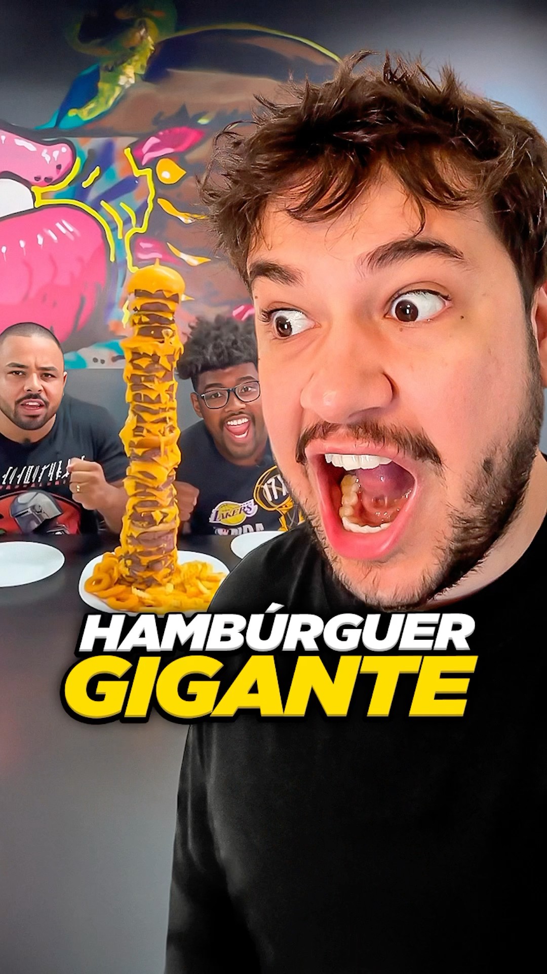 hamburguer GIGANTE! #livedobrino #humor #MundinhoBrino
