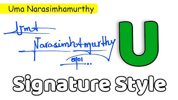 ✔️ Uma Narasimhamurthy Name Signature Style Request Done