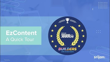 EzContent: Award Winning Intelligent Drupal Distribution | Quick Tour | Srijan