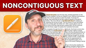 How To Select Noncontiguous Text in Pages and Other Apps