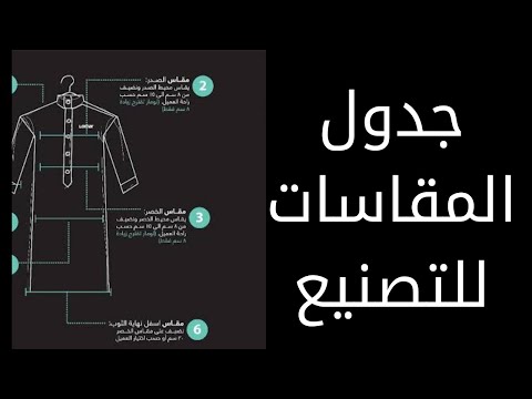 وأخيرا مقاسات الثوب السعودى نظام التصنيع