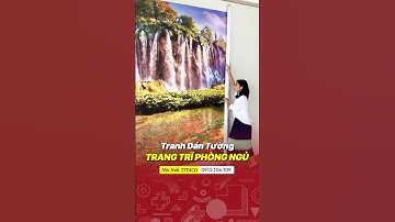 Tranh dán tường phong cảnh, thi công tranh vải dán tường tại hcm #shortvideo #shorts