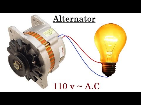 110v AC from a 12v Car Alternator New idea !