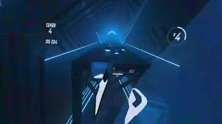 Beat saber fitbeat single saber on expert with faster song enabled.