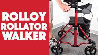 Rolloy Rollator Walker for Seniors, Compact, Light and Comfortable