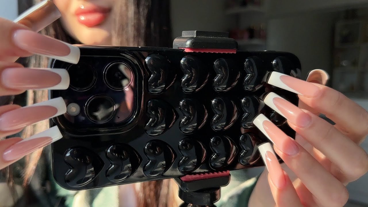 ASMR tapping & scratching camera Phone - one minute ! - YouTube