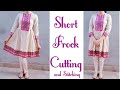 Designer Short frock cutting and stitching with box plates