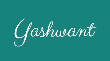 Learn how to Sign the Name Yashwant Stylishly in Cursive Writing