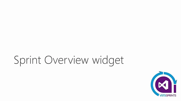 #vstssprints 104 - Sprint Overview widget