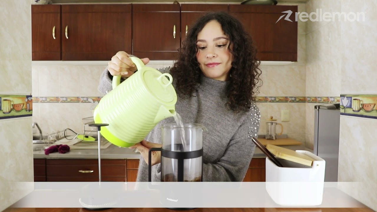 Prensa Francesa de Vidrio Émbolo para Café Y Té 1 L Redlemon para