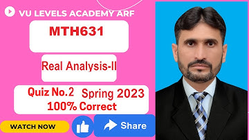 MTH631 Quiz No 3  Spring 2023 Solved By Nadeem Iqbal