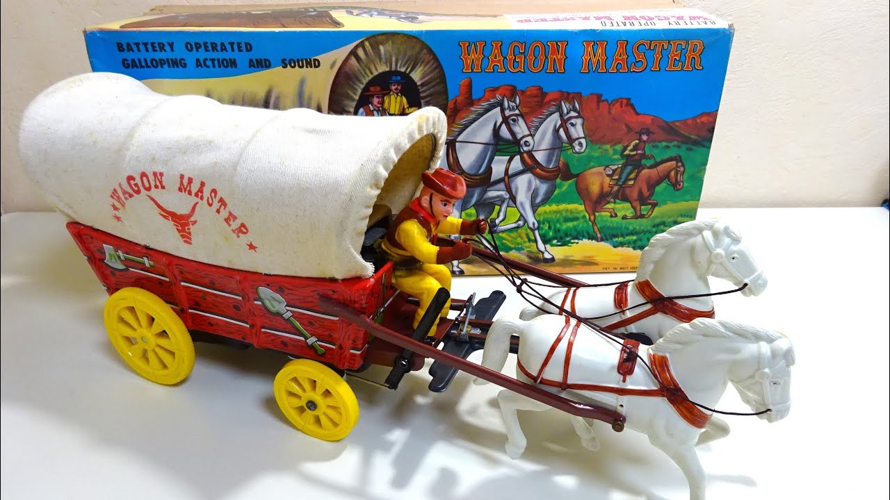 マスダヤ(MODERN TOYS)ワゴン マスター ブリキ馬車 WAGON MASTER TIN TOY YouTube