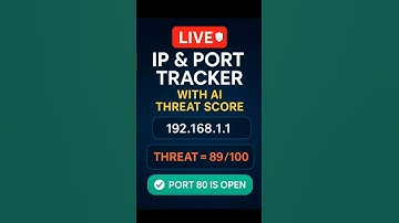 Track IPs with ⚠️ AI Threat Score & Port Scanner | Python GUI 🛡️ LIVE Tool by FuzzuTech 🔥 #CyberTool