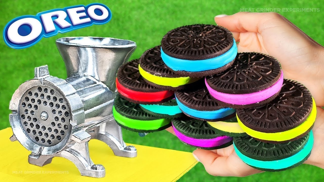 EXPERIMENT COLORFUL OREO VS MEAT GRINDER