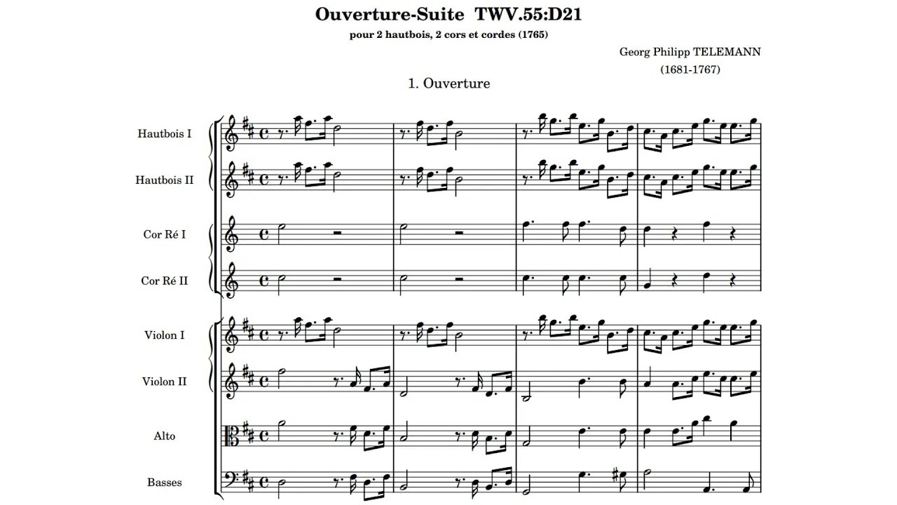 G. Ph. Telemann - Ouverture-Suite in D major, TWV 55:D21 (Veggetti)