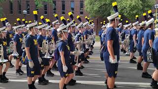 2021 University of Michigan Marching Band Revelli Exit Rehearsal &amp; March to Michigan Stadium