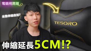 【伸縮坐墊】高個不用半蹲了！延伸坐墊5公分 電競椅推薦 ~ TESORO Alphaeon S3 開箱