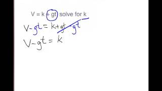 Solving Literal Equations  (formulas)
