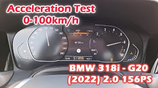 BMW 318i (2022) G20 156PS - Test przyspieszenia 0-100km/h