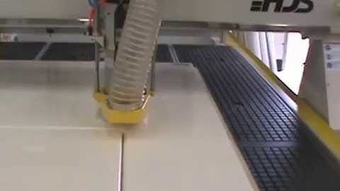 CNC Routing Plastic - material used is Polypropylene on the Techno HDS CNC Router