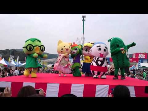 ご当地キャラによる『全力バタンキュー』ダンス♪