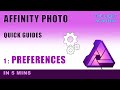 AFFINITY PHOTO - Preference Settings