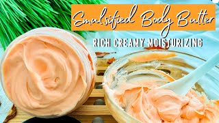 Emulsified BODY BUTTER Cream DIY [ Moisturizing Orange Grapefruit]