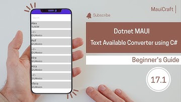 Dotnet MAUI Text Available Converter in C#