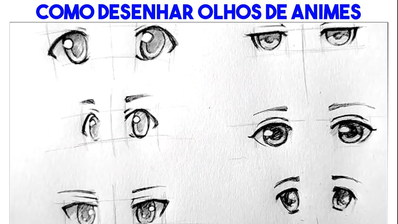 Como Desenhar Olhos Estilo Mangá - Como Desenhar Anime e Manga