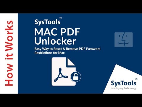 SysTools PDF Unlocker для Mac OS X - разблокирует пароль и ограничения PDF