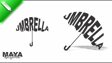 Umbrella Design Typography in CorelDRAW | coreldraw tutorial