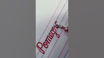 Cursive Writing Tutorials, Pomegranate, #shorts #cursivewriting #handwriting