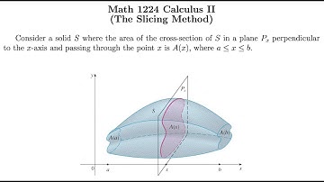 MAT 1224 Section 2.2: Determining Volumes by Slicing (Part 1, The Slicing Method)