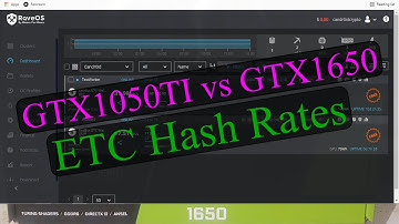GTX1050Ti vs GTX1650 - Ethereum Classic (ETC) Hash Rates