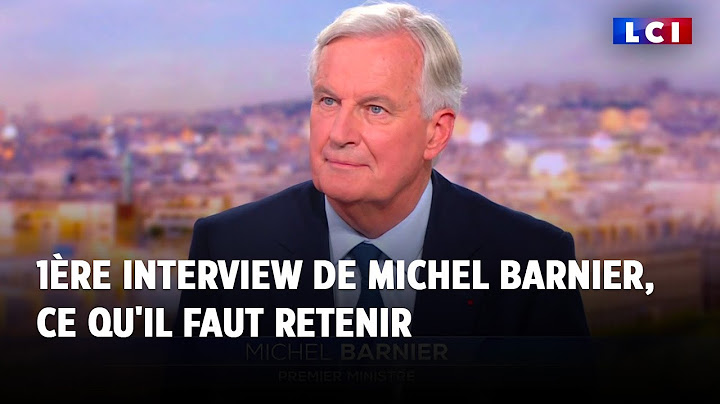 Première interview de Michel Barnier en tant que Premier ministre, ce qu'il faut retenir