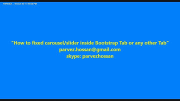 How to fixed carousel inside Bootstrap Tab?
