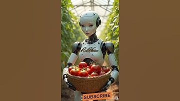 🤖 Robot Farmer Harvesting Fresh Tomatoes 🍅🌱 #robot #trending #youtubeshorts #ai
