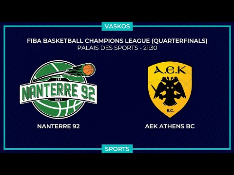 🔴 LIVE | ΝΑΝΤΕΡ - ΑΕΚ | BASKETBALL CHAMPIONS LEAGUE | NANTERRE - AEK | 16/4/2025 🔴