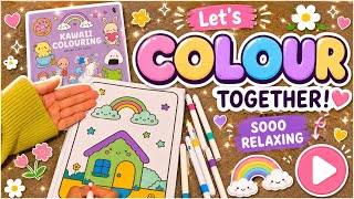 Lets Colour Together Relaxing Kawaii Colouring Book Session Cozy Cute Colour With Me