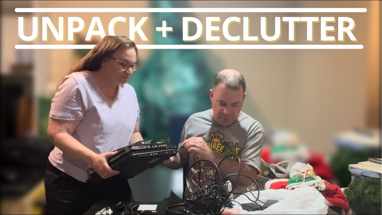 Unpack + Declutter || 2 Boxes, 1 Bag, And A Basement Tour!