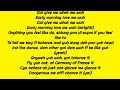 Busy signal Early morning lyrics