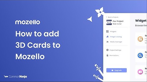 How to add 3D Cards to Mozello