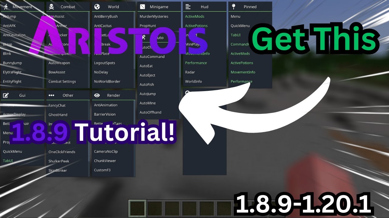 How to get Cheats for Minecraft 1.16.5 - download install Aristois