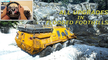 SnowRunner Phase 2 - All Upgrades Location in Flooded Foothills | Logitech G29 Gameplay