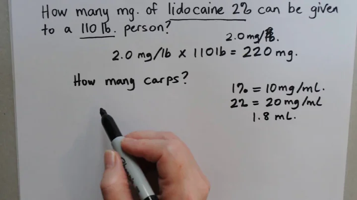 Dental Local Anesthetic Calculations Pt. 1