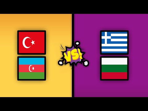 Türkiye, Azerbaycan vs. Yunanistan, Bulgaristan | Savaş Senaryosu (2 vs 2)