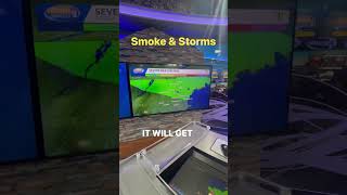 More wildfire smoke moving in and the chance of storms this afternoon