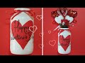 DIY Handmade Valentine&#39;s Day Decor Idea 💖 \ Jar Art Decor \ DIY Home Art Decor