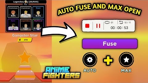 How to AFK MAX OPEN, OPEN, and AUTO FUSE on MOBILE in Anime Fighters Simulator
